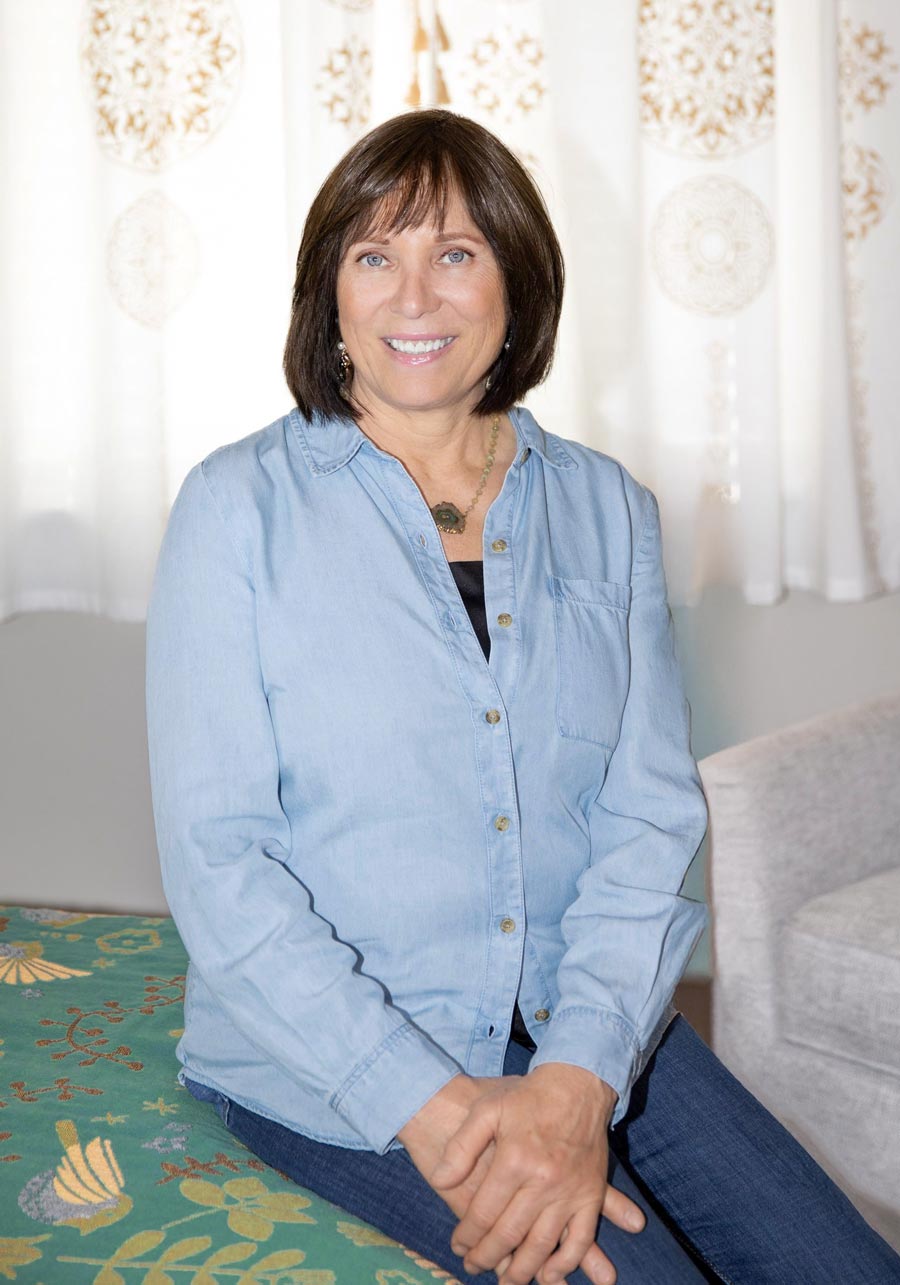 Rose in her Star Idaho Home Office -Rose Sher offers Rolfing Bodywork and Trauma Healing, welcoming clients in Star, Boise, and throughout Idaho’s Treasure Valley. 